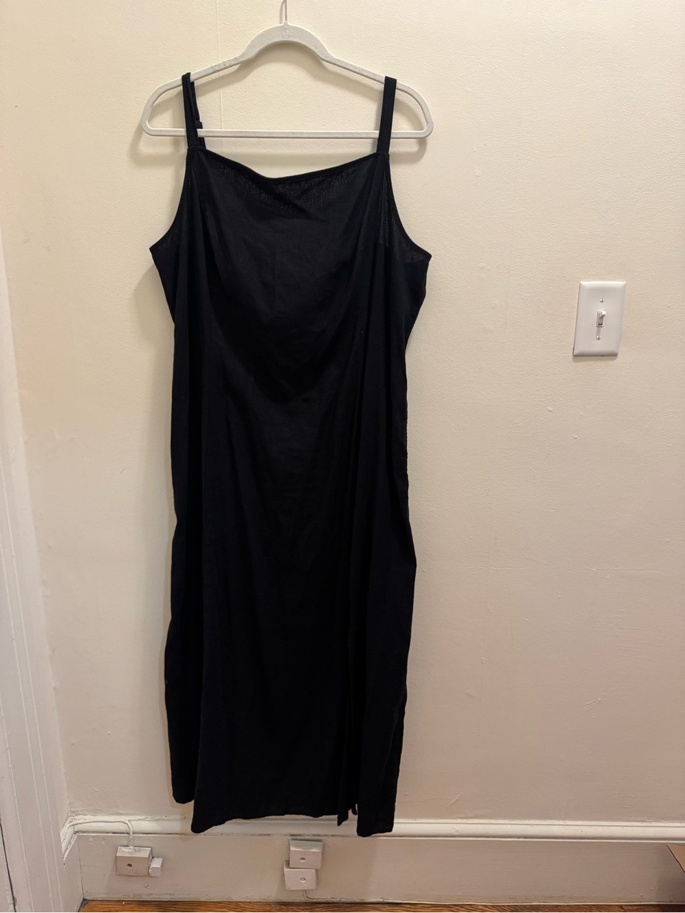 Old Navy NWT women’s Black square neck linen Dress XXL